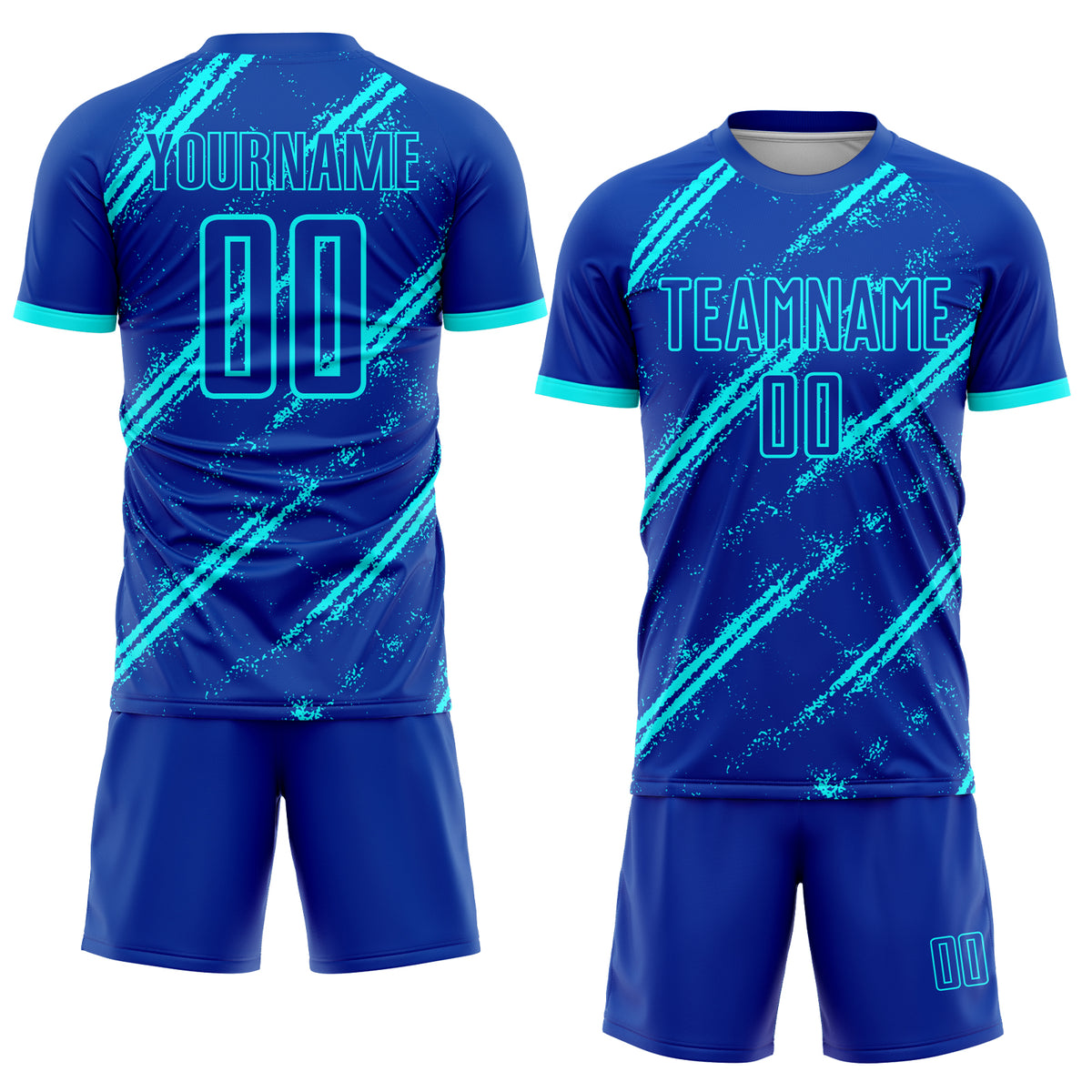 Custom Royal Lakes Blue Sublimation Soccer Uniform Jersey Free Shipping 