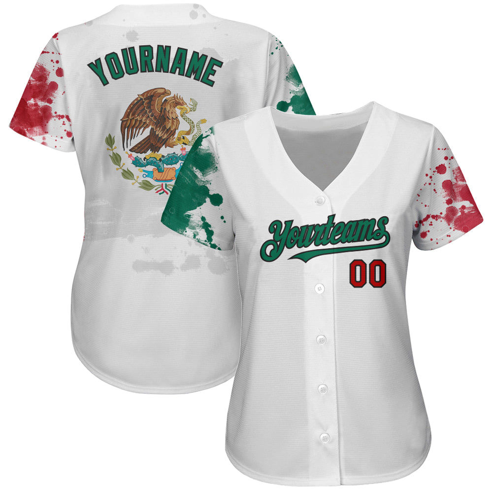 Custom Black Red-White 3D Pattern Design Authentic Baseball Jersey Discount