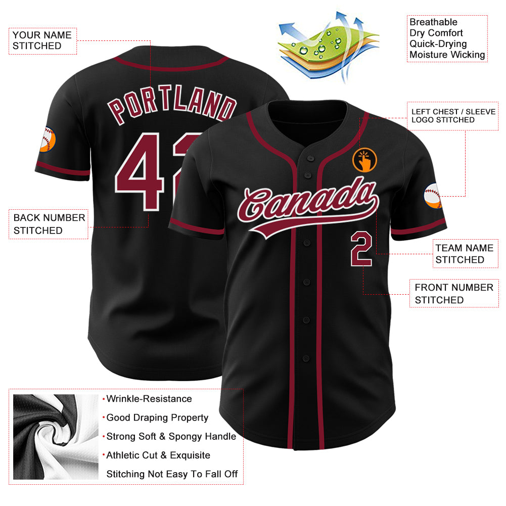 Custom Cream Crimson Authentic Baseball Jersey Free Shipping – Fiitg