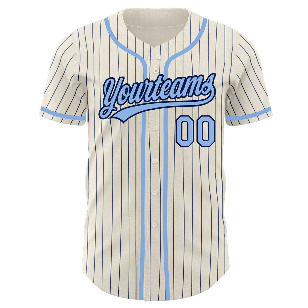 Pinstripe Baseball Jersey(Sky Blue)