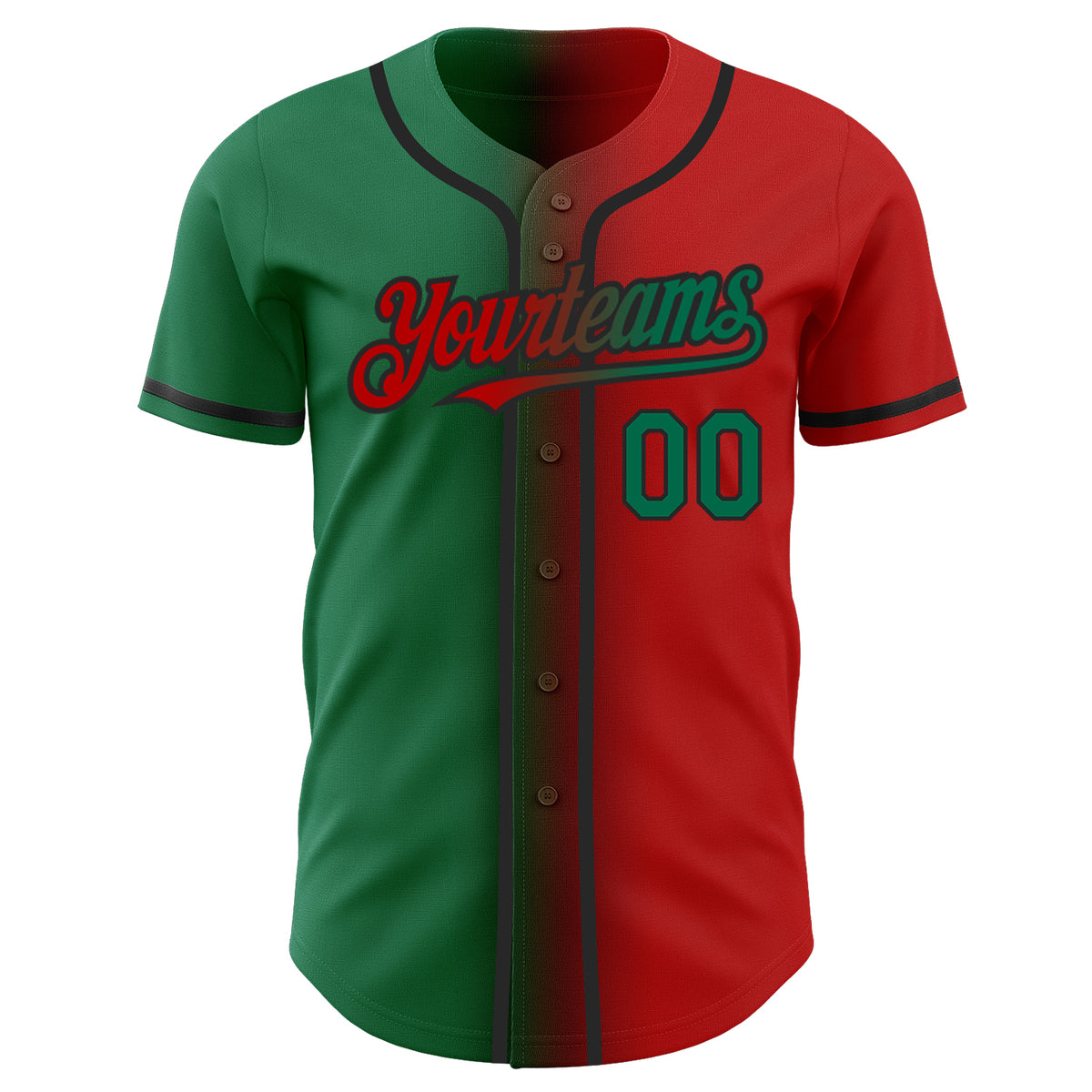 Custom Black Kelly Green-Red Authentic Sleeveless Baseball Jersey Fast  Shipping – FiitgCustom