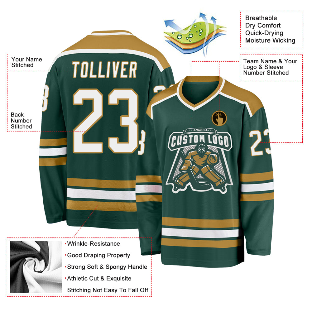 Green Red White Custom Blank Hockey Jerseys Wholesale | YoungSpeeds