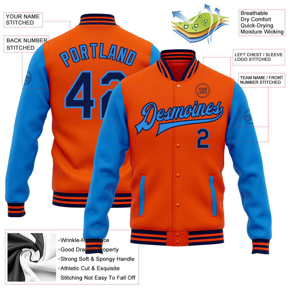 Light Blue Letterman Baseball Varsity Jacket - Maker of Jacket