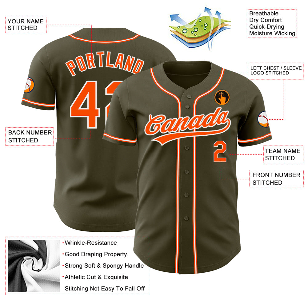 Custom White Orange Pinstripe Orange-Black Authentic Softball Jersey Free  Shipping – Fiitg
