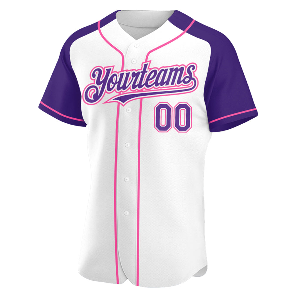 Custom Purple White-Red Authentic Raglan Sleeves Baseball Jersey Free  Shipping – Fiitg