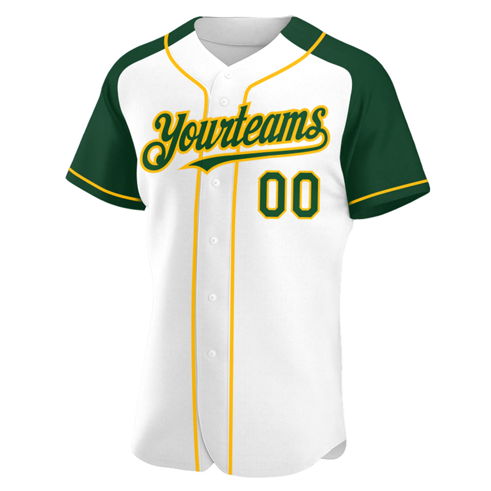 Custom Camo Green-Gold Authentic Salute To Service Baseball Jersey