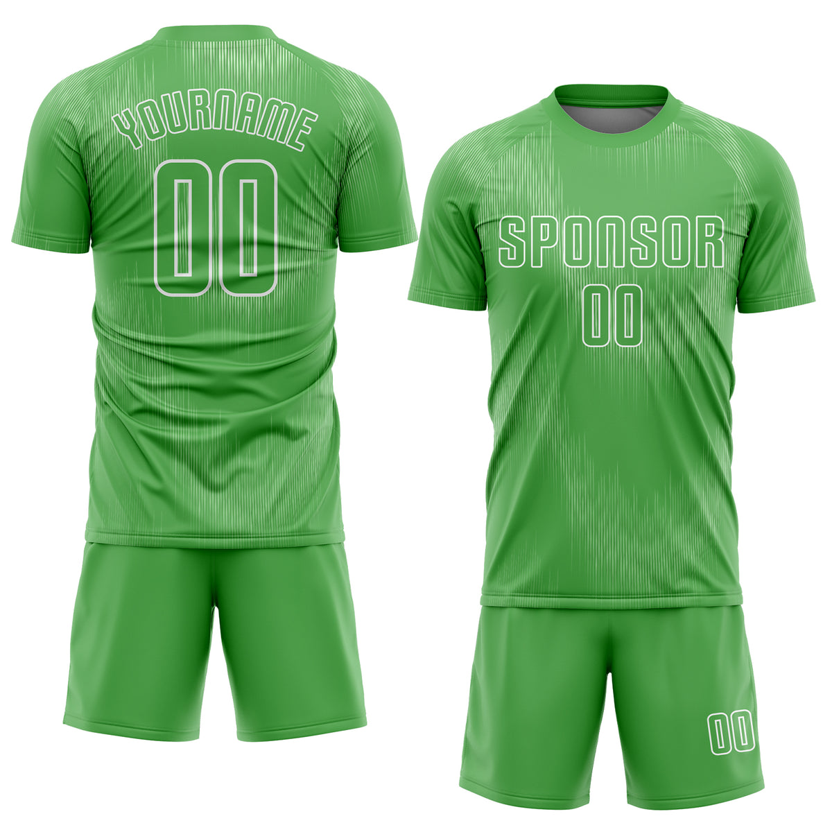 Custom Neon Green Green Sublimation Soccer Uniform Jersey Free Shipping –  Fiitg