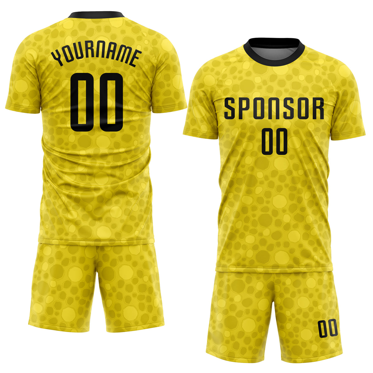 Custom Gold Black Sublimation Soccer Uniform Jersey Free Shipping – Fiitg