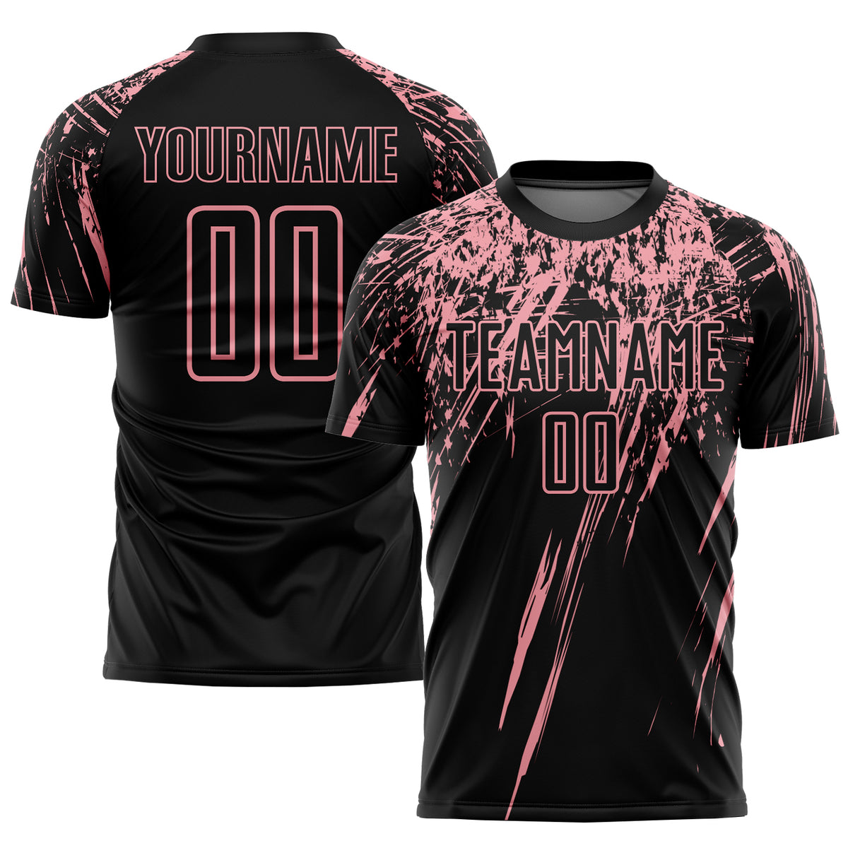 Custom Pink White-Black Sublimation Soccer Uniform Jersey – Fiitg