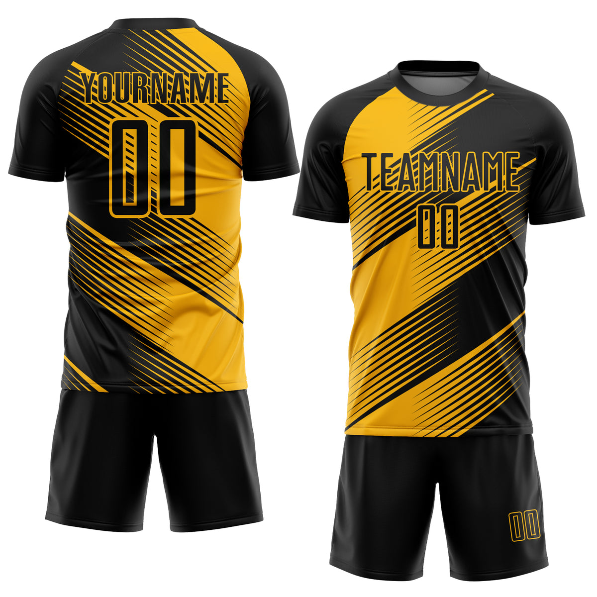 Custom Black Black-Gold Sublimation Soccer Uniform Jersey Fast Shipping –  FiitgCustom