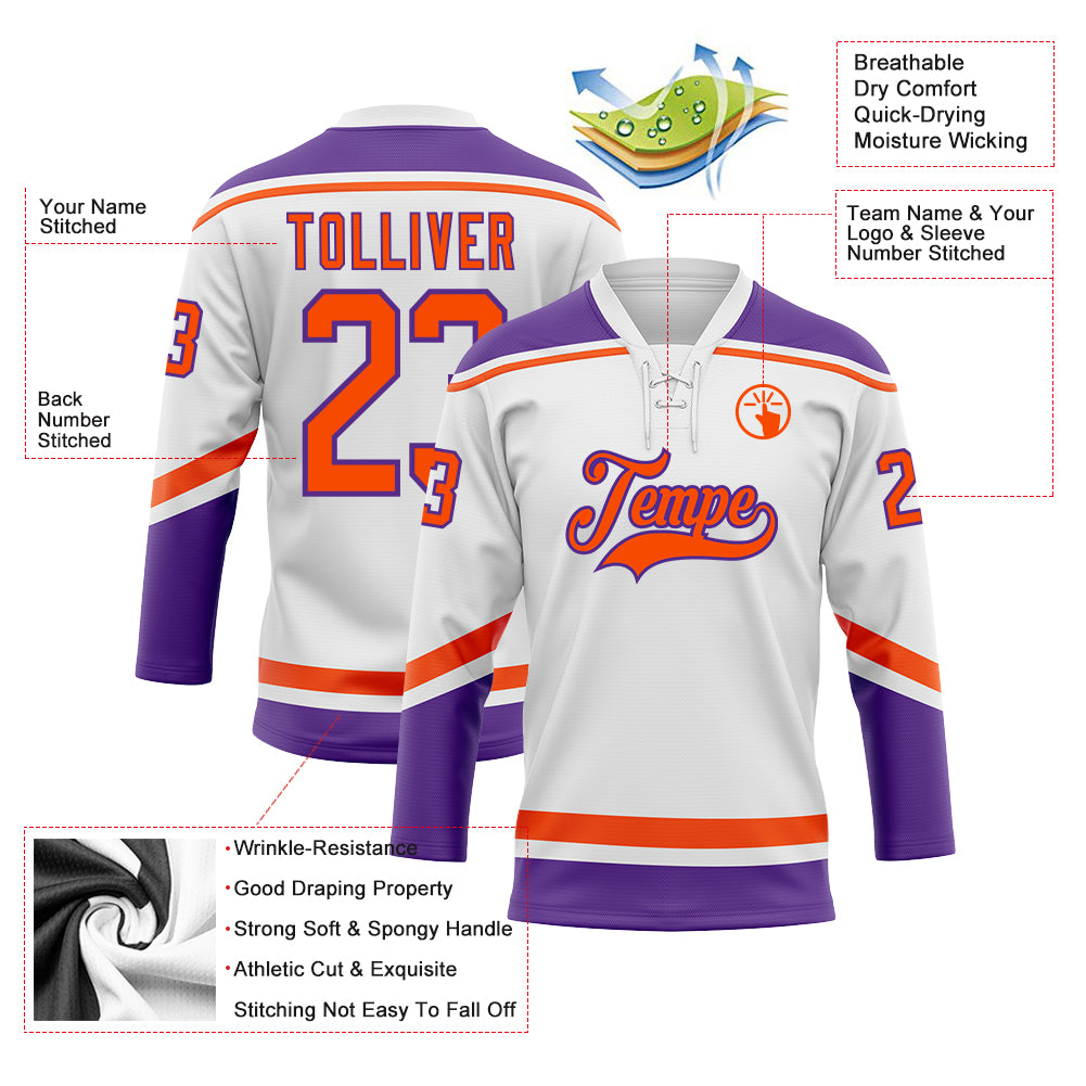 Pink Panthers White Hockey Jersey