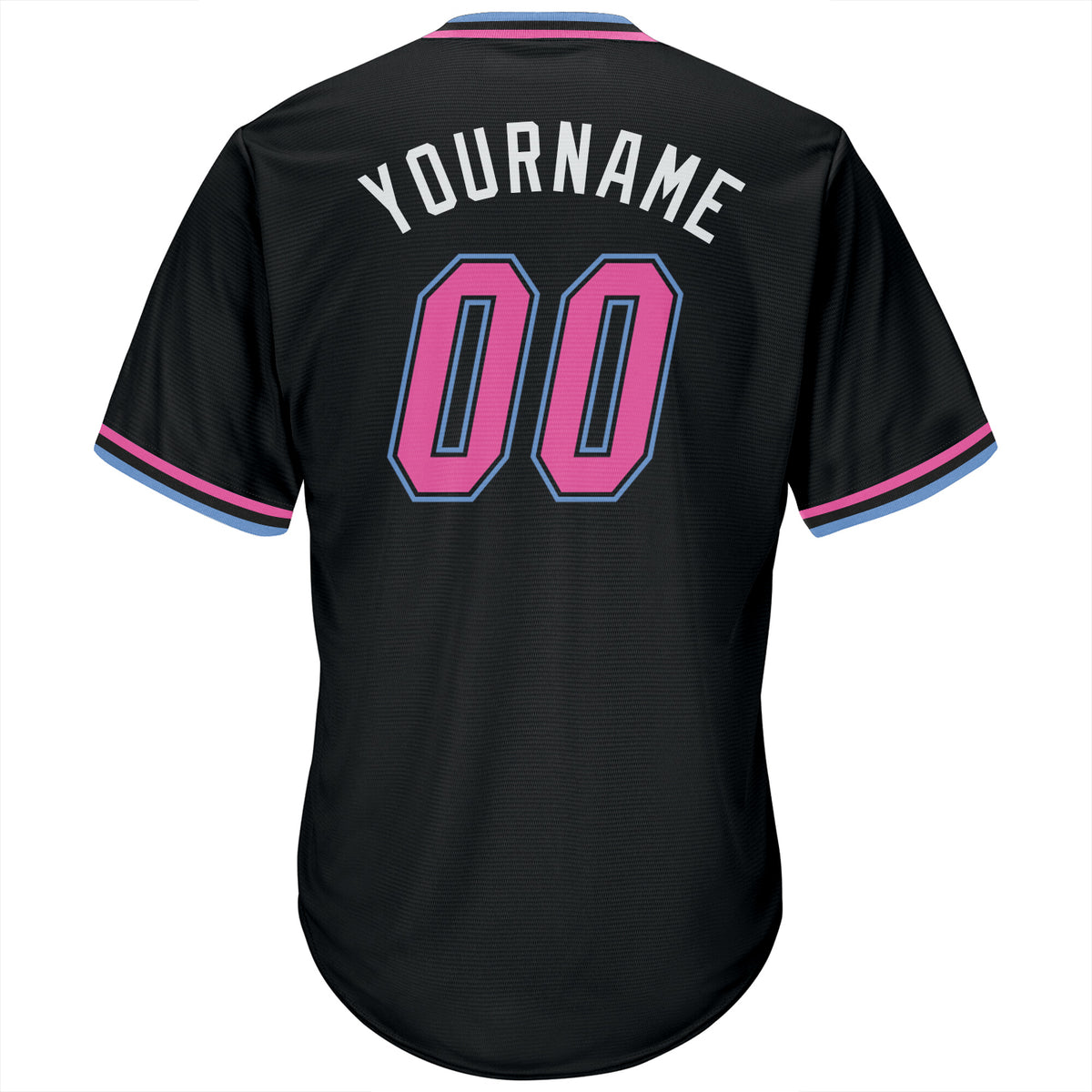 Custom White Light Blue Pink-Black Authentic Two Tone Baseball Jersey Free  Shipping – Fiitg