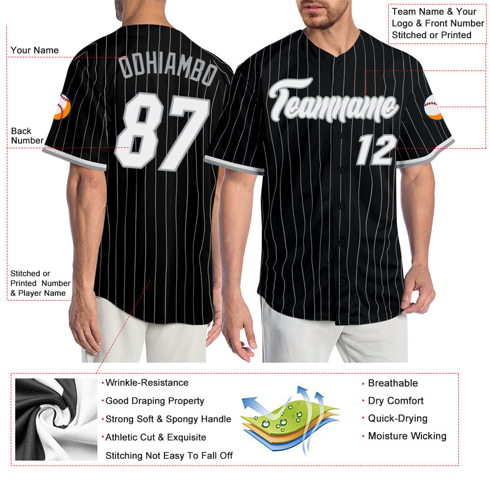 Custom Gray Royal Pinstripe Royal-Red Authentic Baseball Jersey Discount