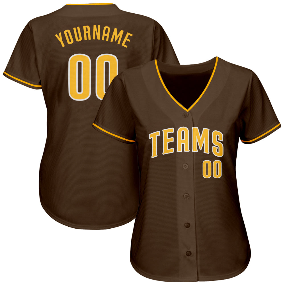 Custom Aqua Navy-Old Gold Authentic Baseball Jersey Women's Size:XL