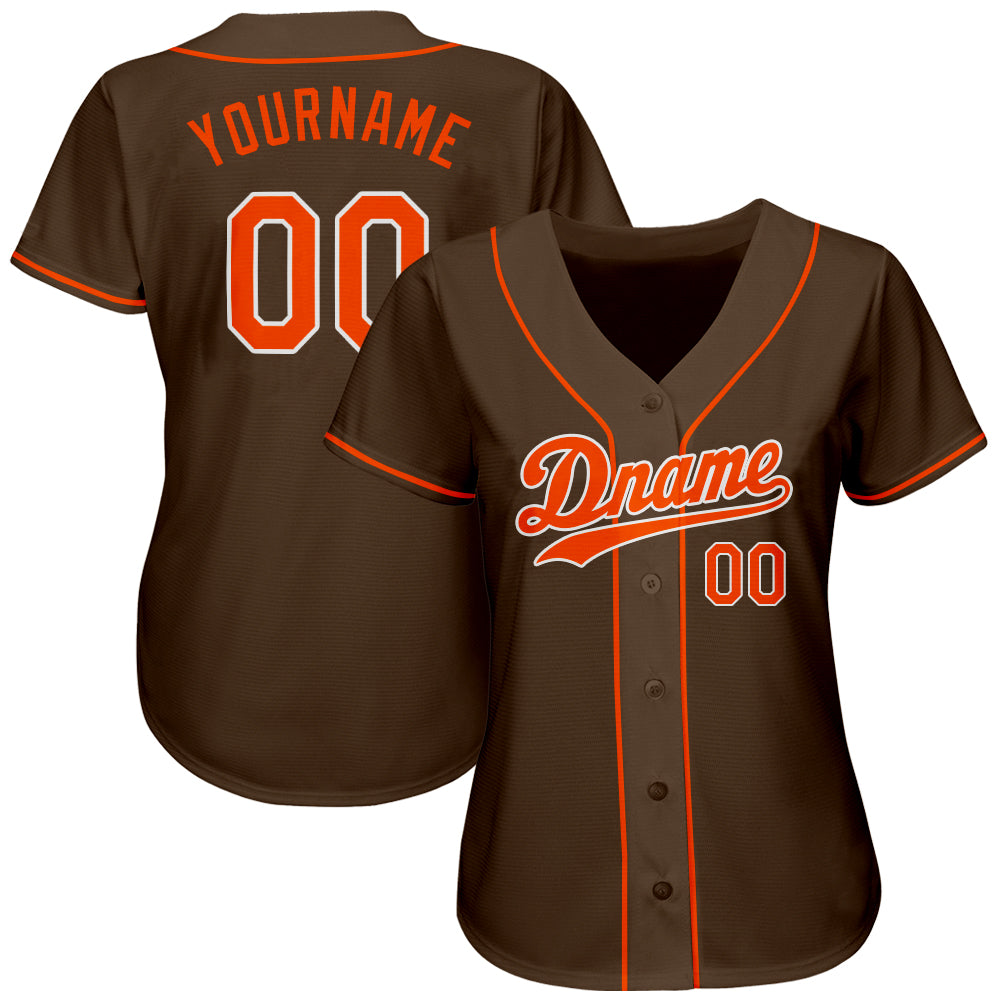 Brown best sale baseball jersey