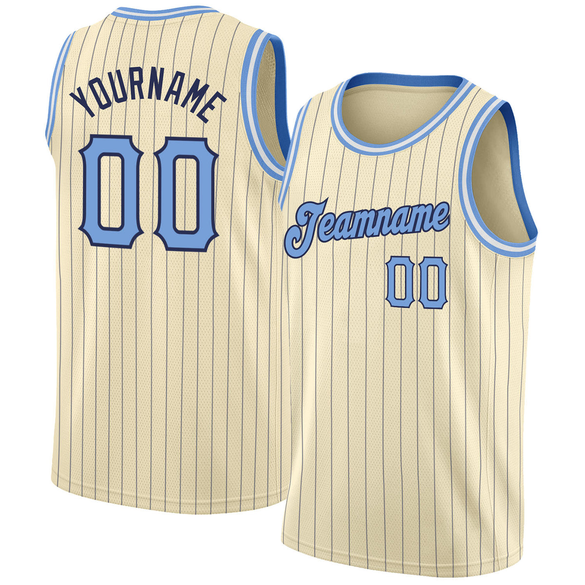 FIITG Custom Basketball Jersey Light Pink Light Blue-White Authentic Throwback Men's Size:3XL