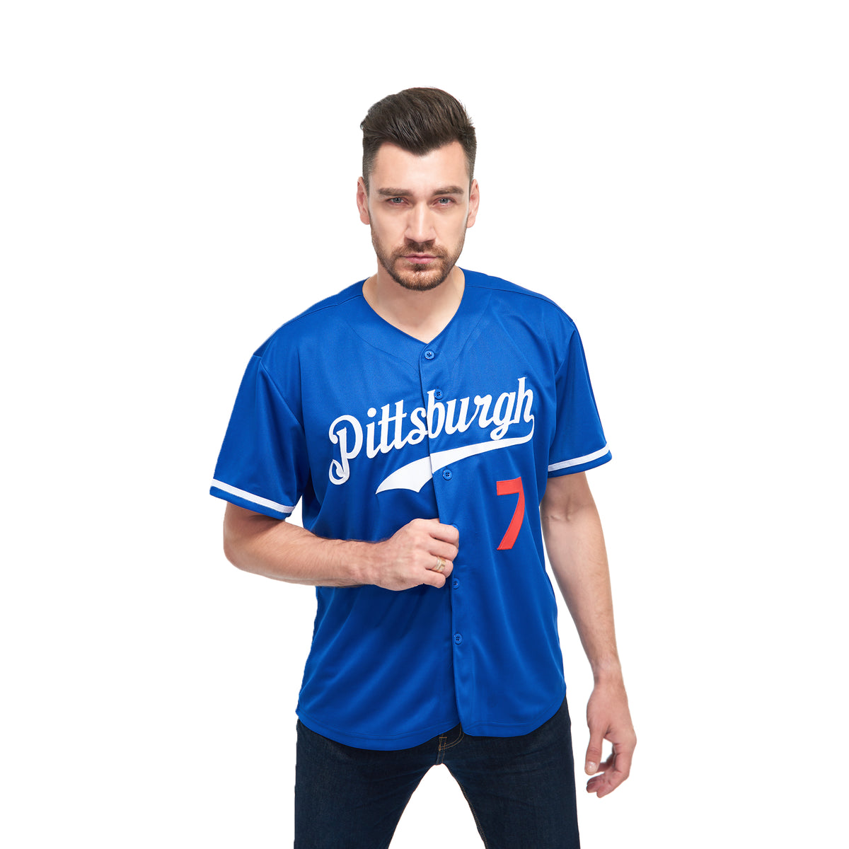 Custom Royal White-Red American Flag Fashion Authentic Baseball Jersey Fast  Shipping – FiitgCustom