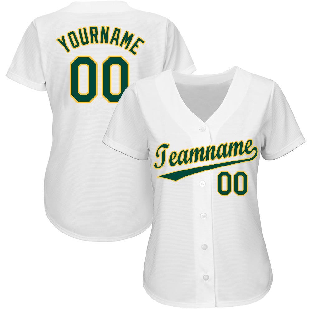 Green Basketball Oakland Athletics Custom Name Baseball Jersey Printed