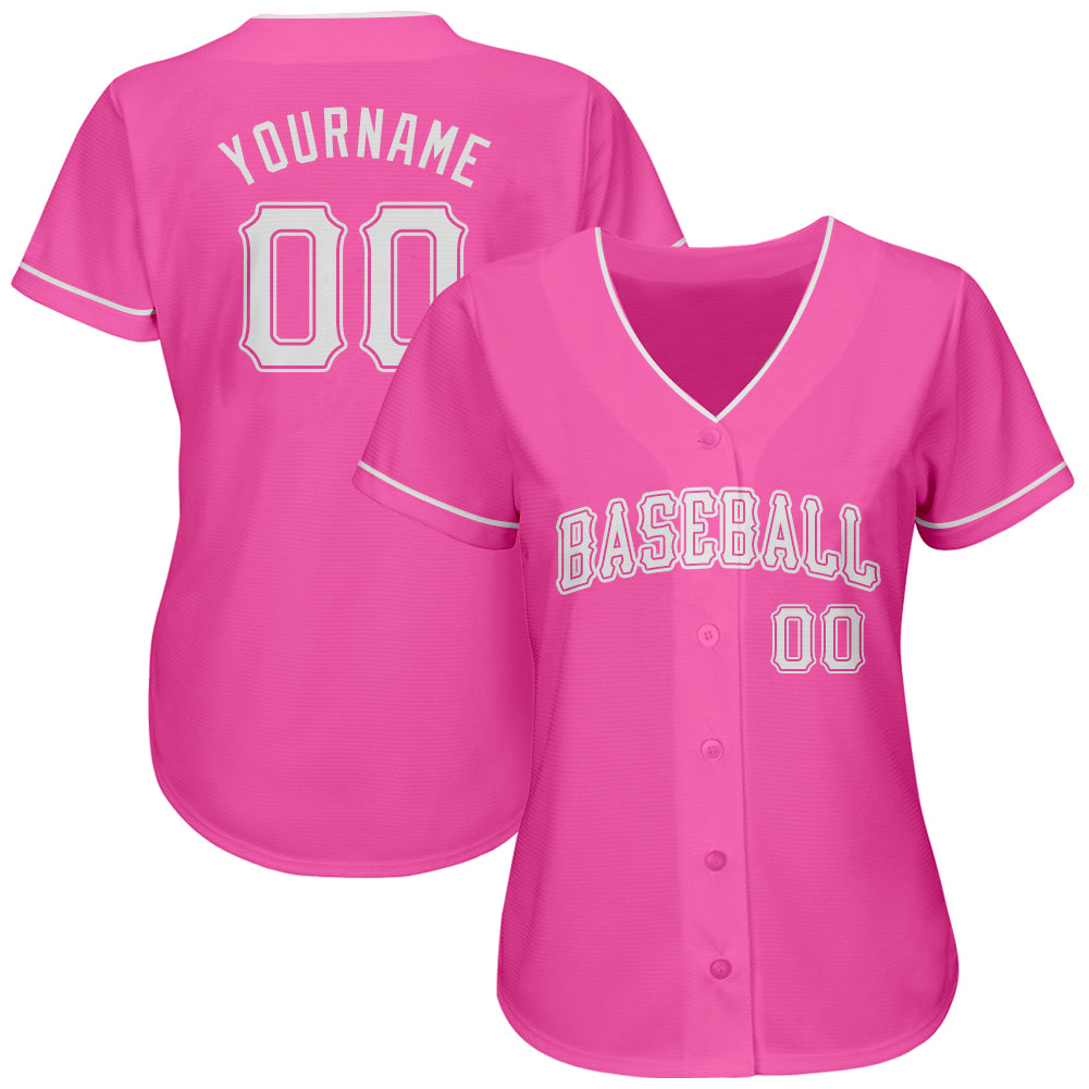 Creat Baseball Authentic Pink White Jersey – FiitgCustom