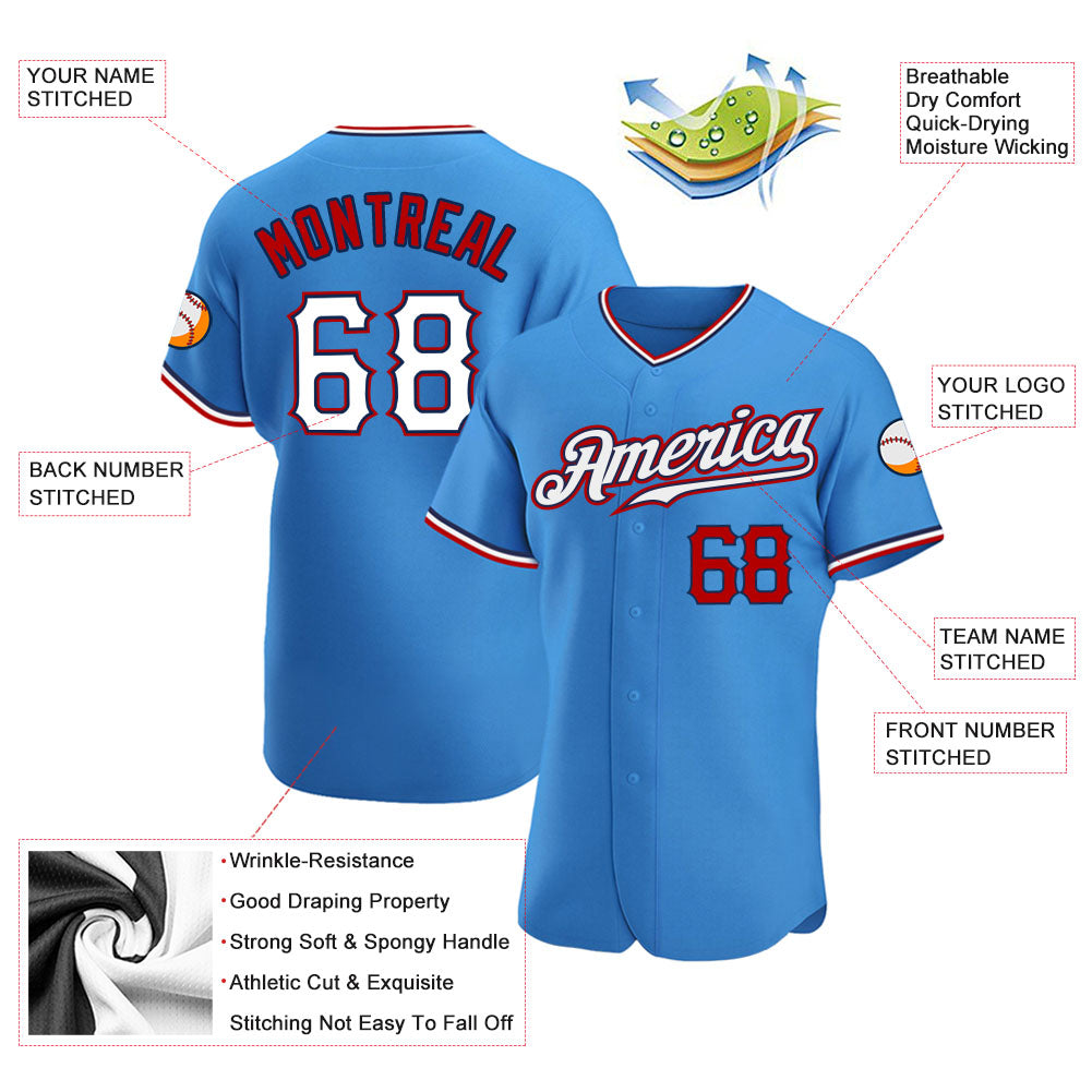 Red And Blue Split Natural Light 3D Baseball Jersey - Bring Your