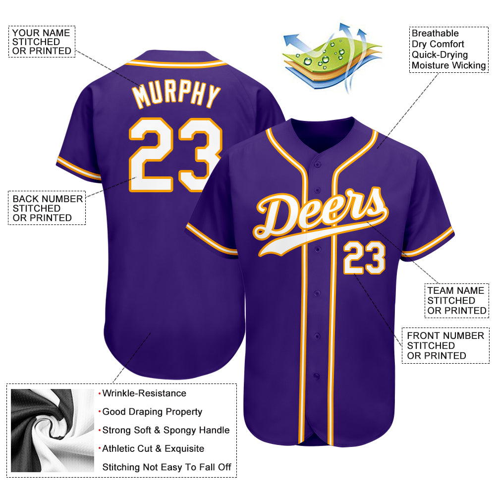 Custom Light Blue White-Purple Authentic Fade Fashion Baseball Jersey