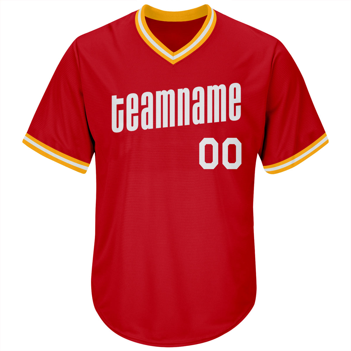 Red Uniform Custom Logo Jersey Blank Baseball Shirt