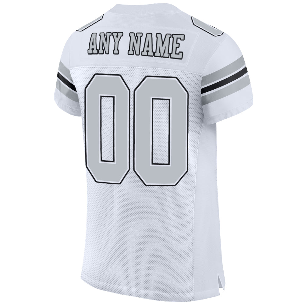 Custom Black Red-White Mesh Authentic Football Jersey – Fiitg