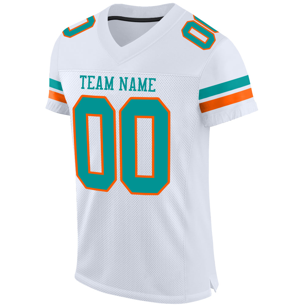 NFL Miami Dolphins Custom Name Orange Aqua Skull Baseball Jersey