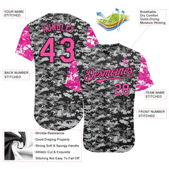 Cheap Custom Camo Pink-Black 3D Pink Ribbon Breast Cancer