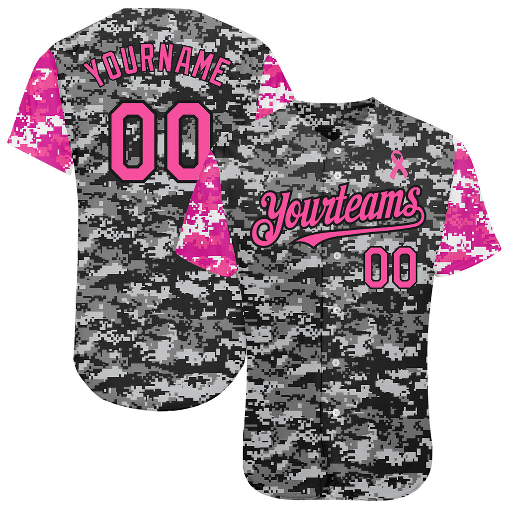 Custom Olive Camo-Black Authentic Salute to Service Throwback Rib-Knit Baseball Jersey Shirt Youth Size:S