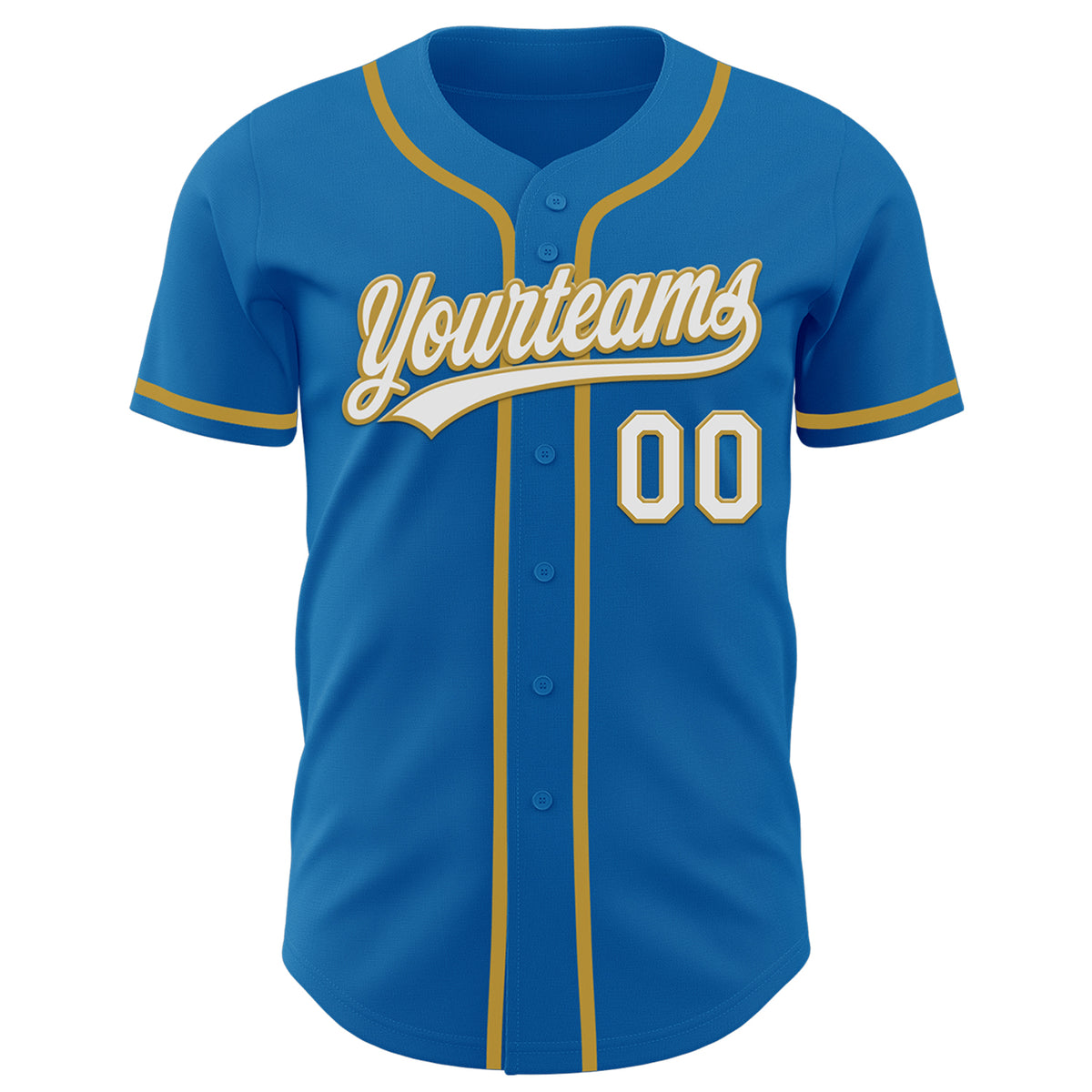 Custom Blue White-Old Gold Authentic Baseball Jersey Free Shipping – Fiitg