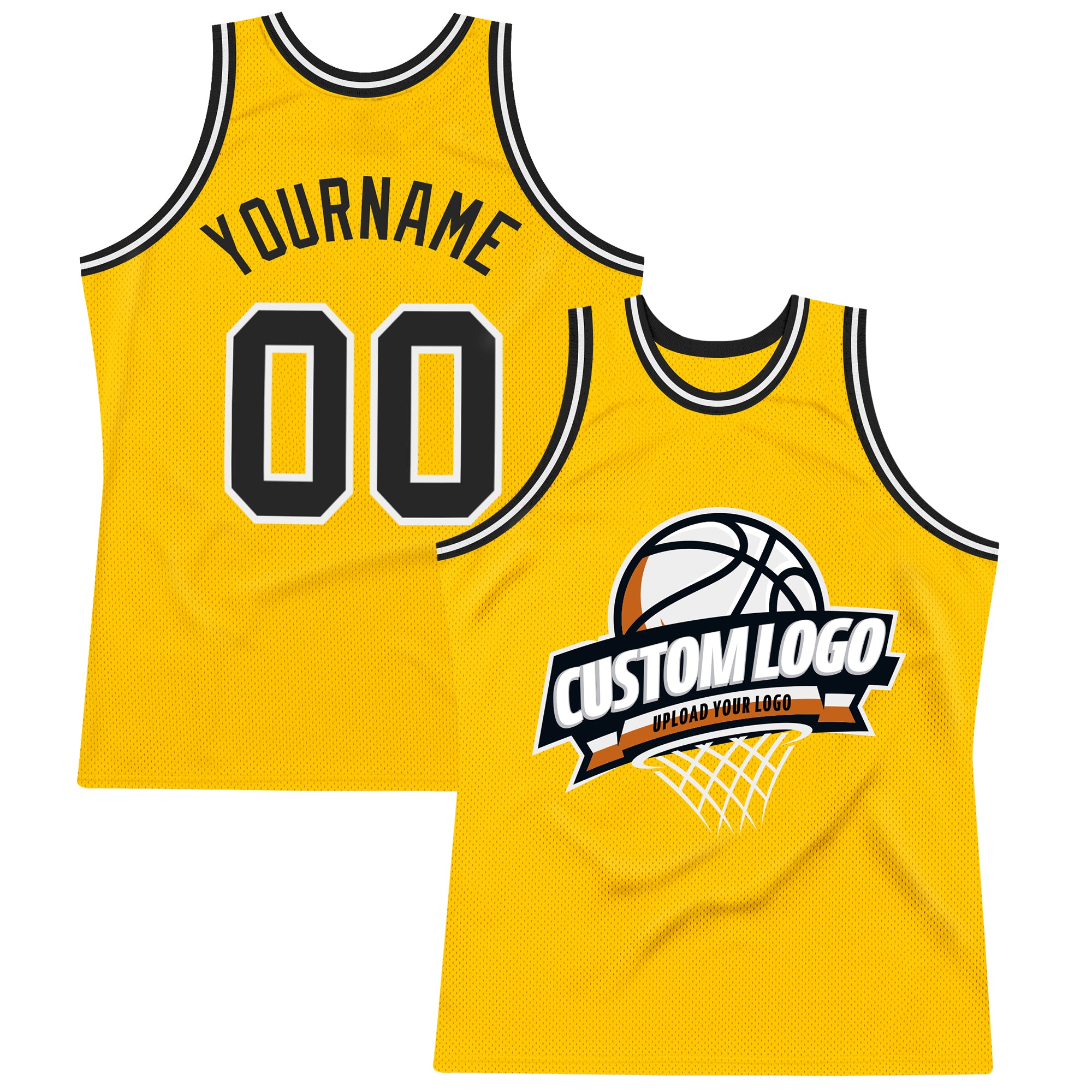 Custom Camo Basketball Jersey Old Gold-Black Authentic Salute To