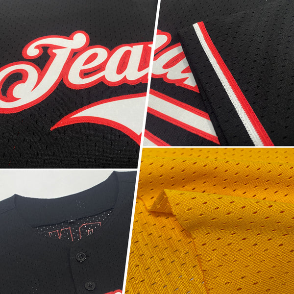 Custom Gold Steel Gray-White Mesh Authentic Throwback Baseball Jersey