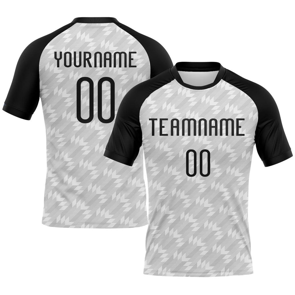 Custom White Black Geometric Shape Sublimation Volleyball Uniform Jersey