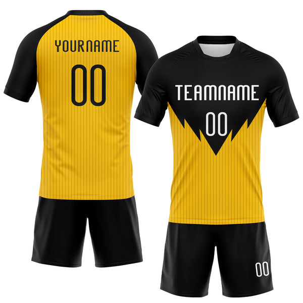 Custom Yellow White-Black Line Sublimation Volleyball Uniform Jersey