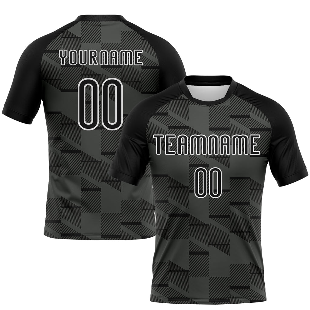 Custom Black White Lines Sublimation Volleyball Uniform Jersey