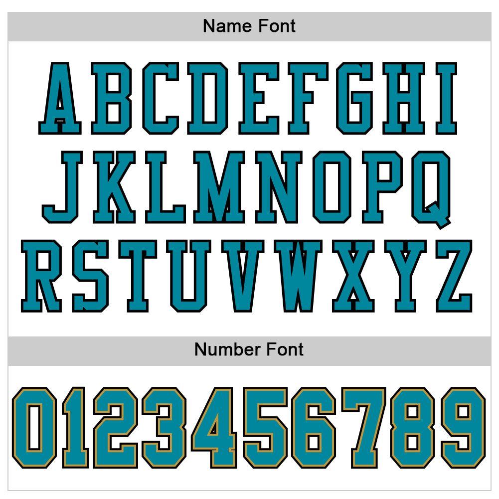 Custom Teal Gold-Black Mesh Authentic Football Jersey