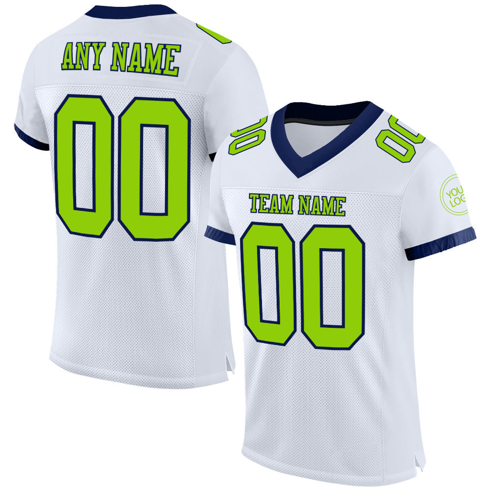 FIITG Custom Football Jersey Grass Green Pink-White Mesh Authentic