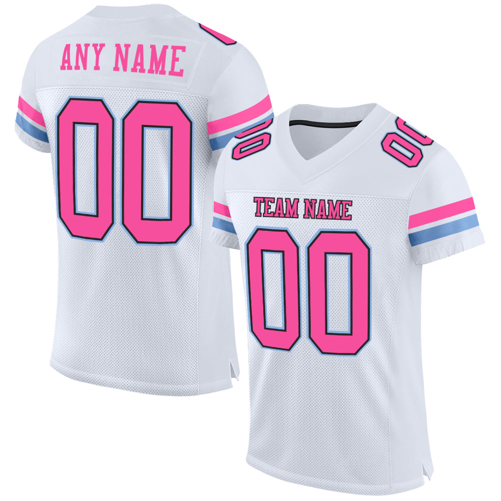 FIITG Custom Football Jersey Grass Green Pink-White Mesh Authentic