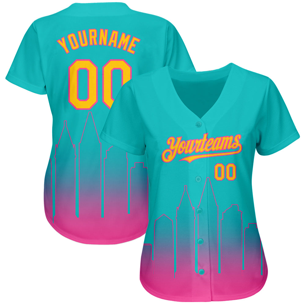 Custom 3D Pattern Design Fade Authentic Baseball Jersey