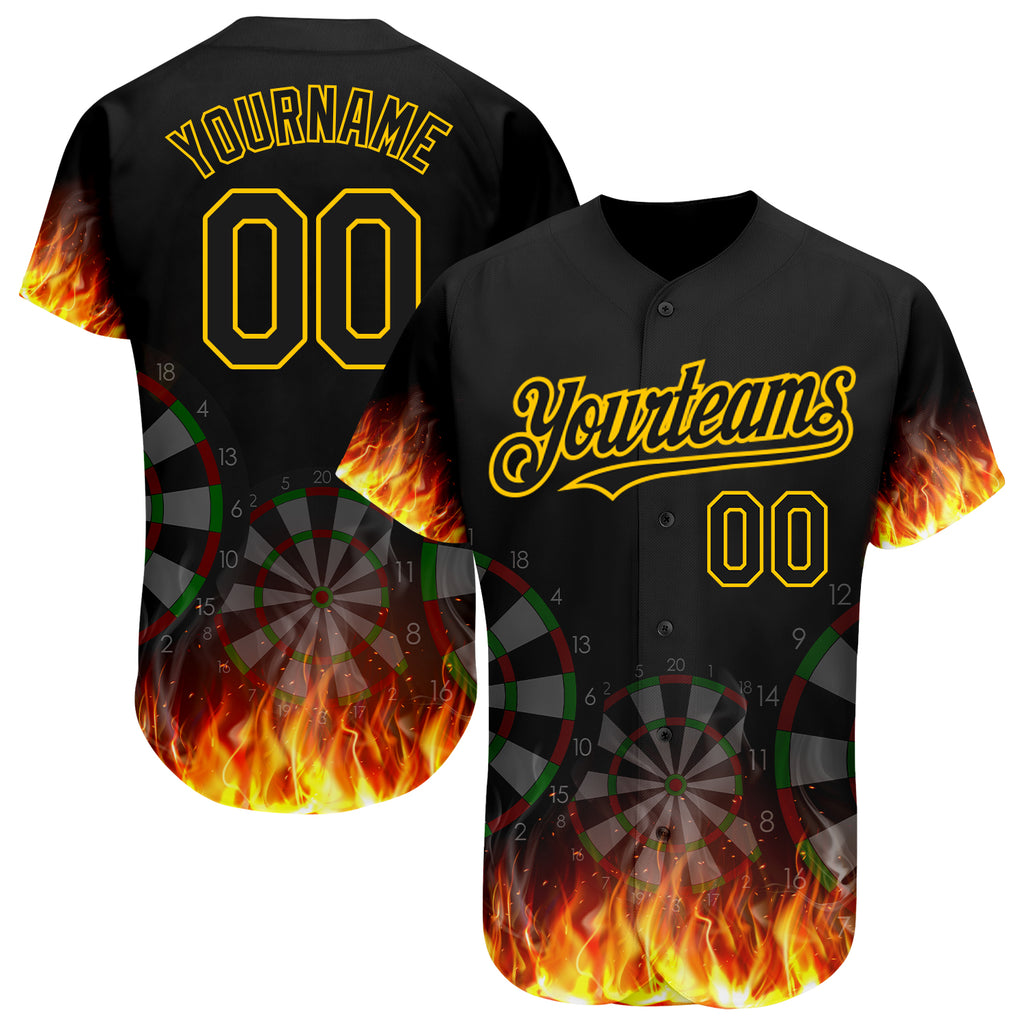 Baseball jersey black and hot sale gold