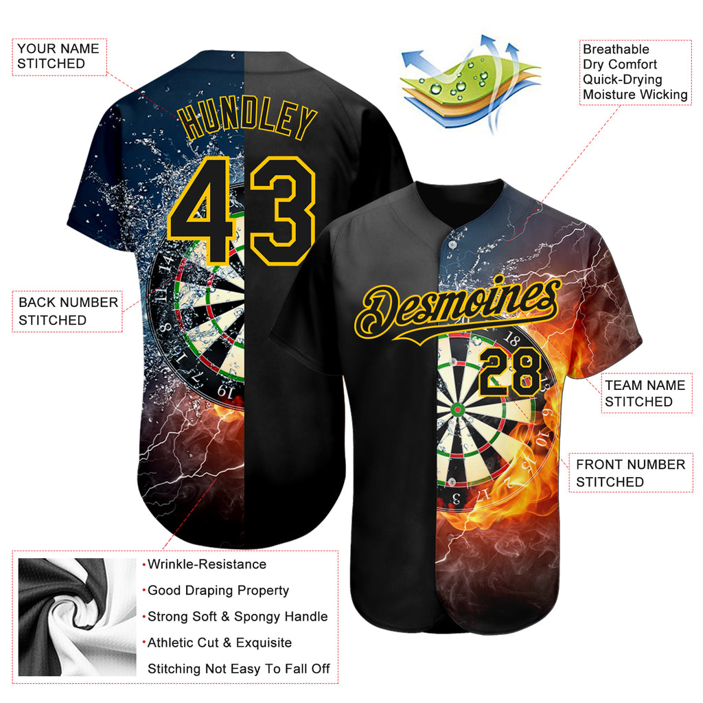 Custom Olive Olive-Old Gold 3D Pattern Design Authentic Salute To Service Baseball  Jersey Discount