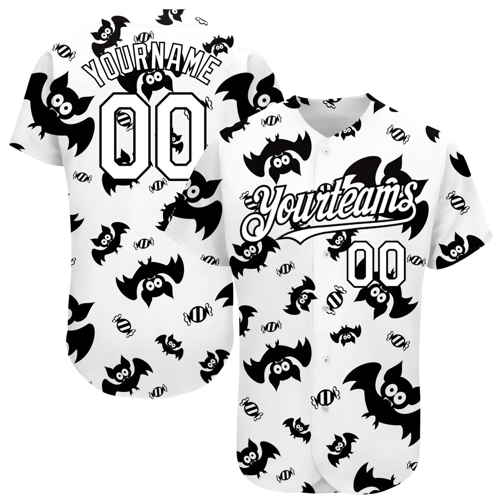 Custom Black Red-White 3D Pattern Design Authentic Baseball Jersey Discount