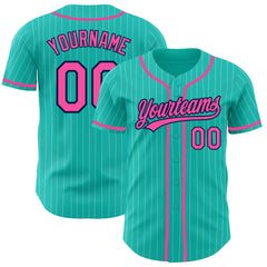 Cheap Custom Aqua Pink-Navy Authentic Baseball Jersey Free Shipping –  CustomJerseysPro