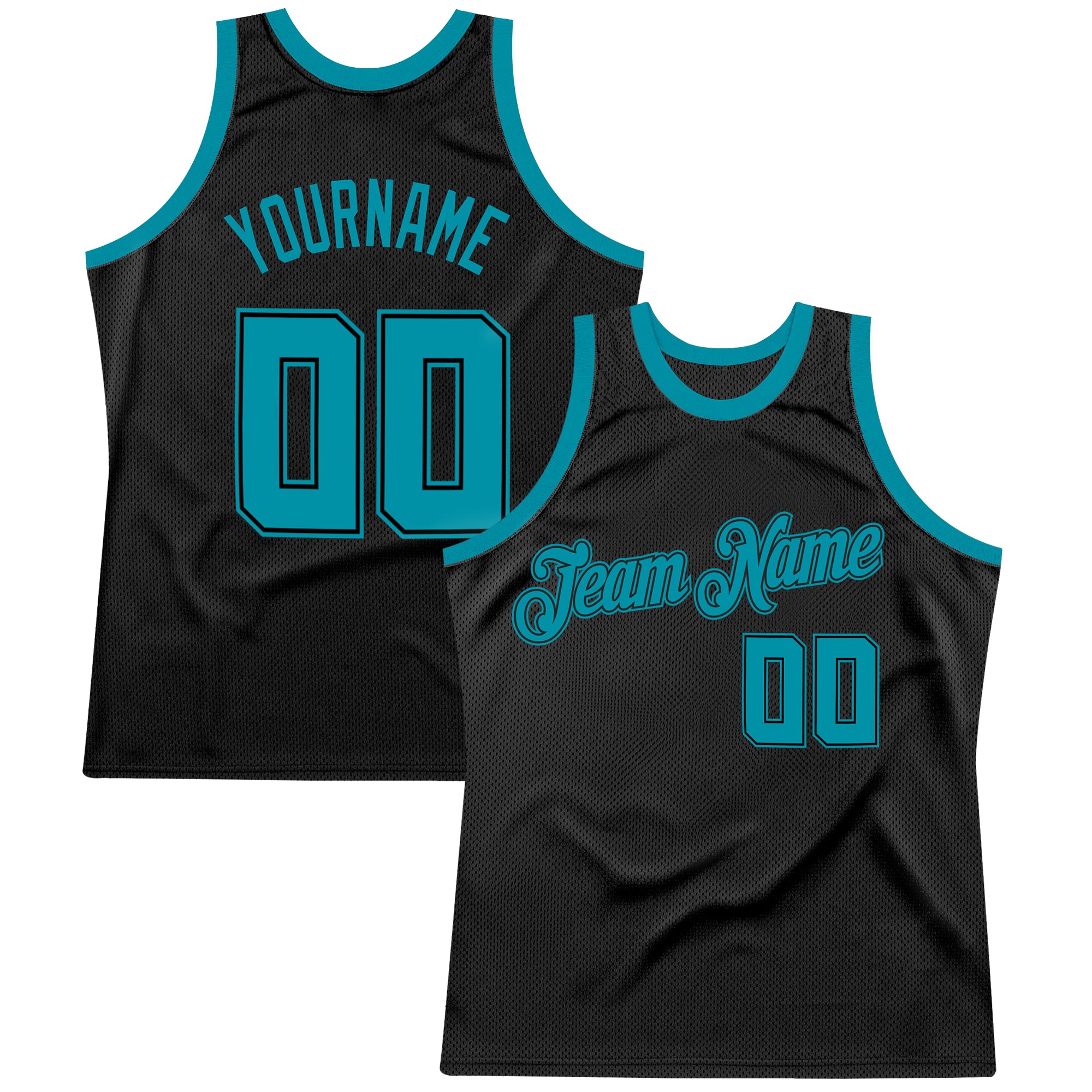 Teal0016 Football Authentic MeshCustom Own Basketball Jersey – Fiitg