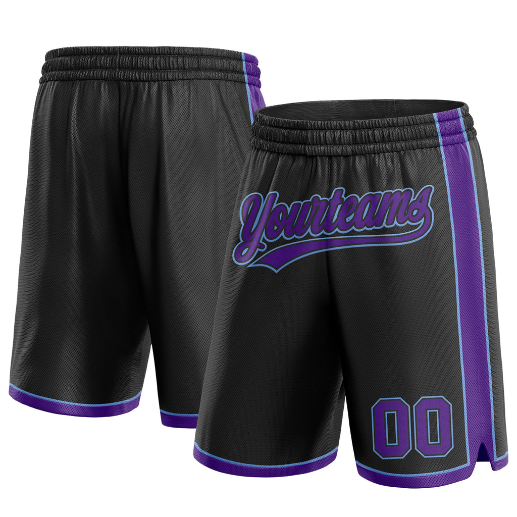 Black and purple store basketball shorts