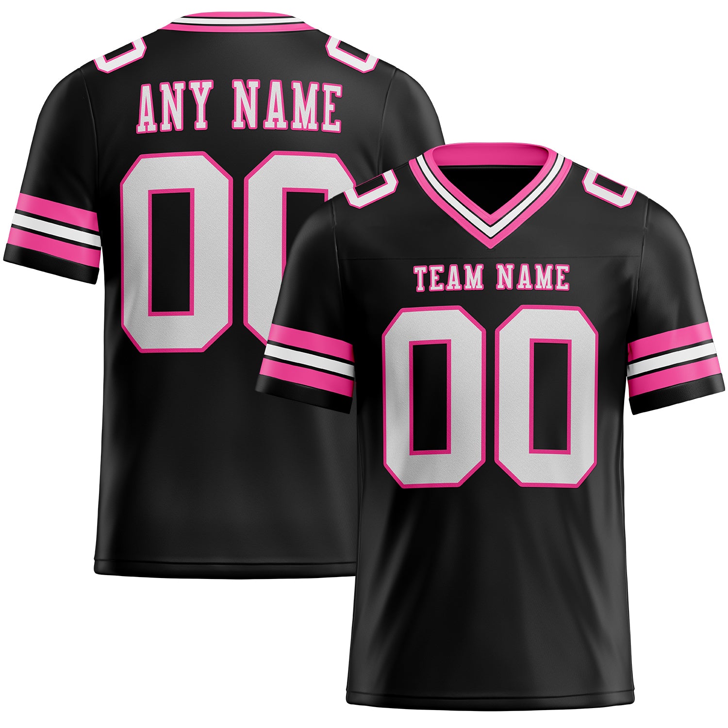 Custom Pink White Classic Style Mesh Authentic Football Jersey