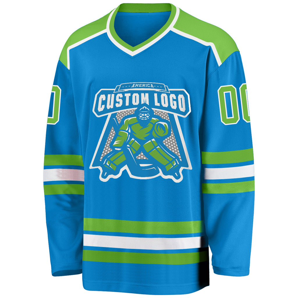 Neon green hockey sales jersey