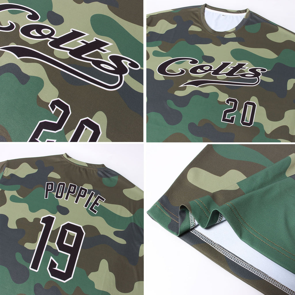 Cheap Custom Camo Olive-Cream Salute To Service Performance T