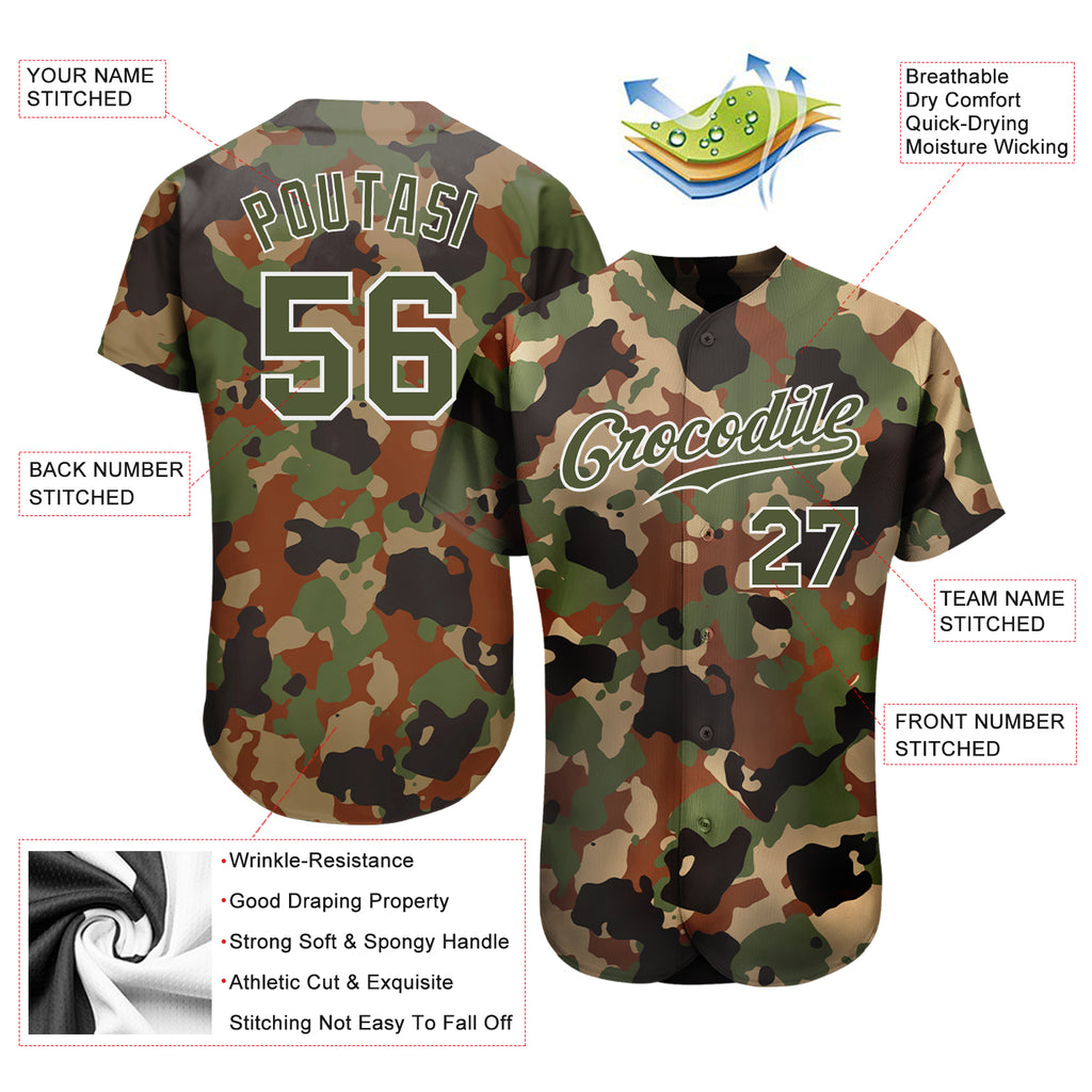 Pin on Custom Military Camo Print Baseball and Football Jerseys